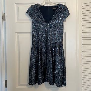 Blue Sequin Dress from Topshop. Size 6